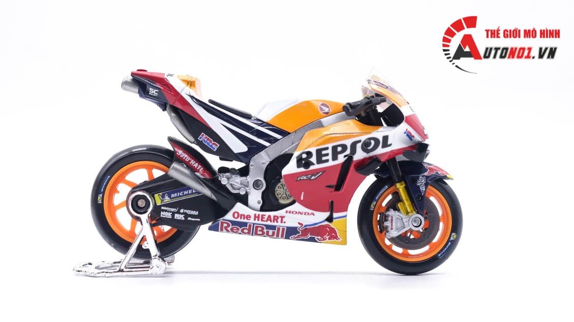  Mô hình xe mô tô GP Honda Repsol RC213V 2021 tỉ lệ 1:18 Maisto 8116 