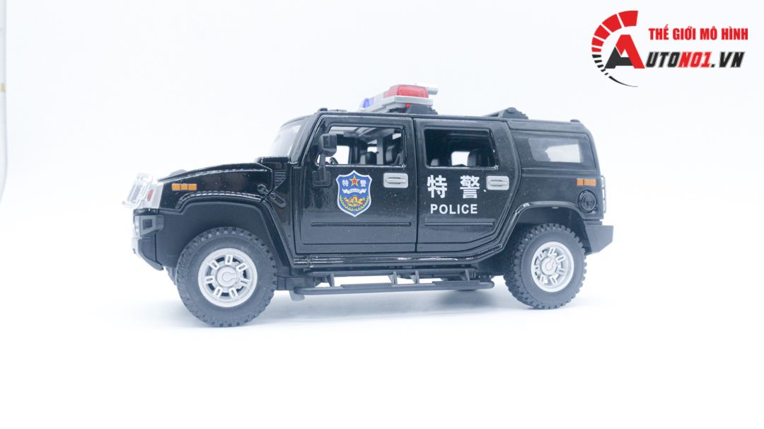  Mô hình xe ô tô cảnh sát Hummer H2 tỉ lệ 1:24 Alloy model OT140 