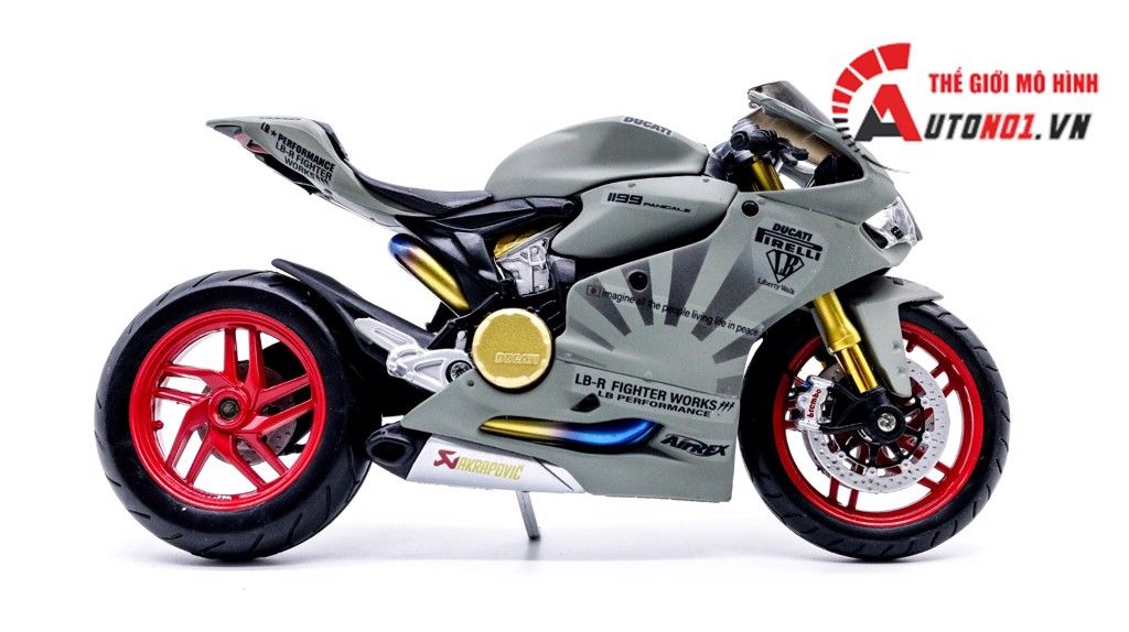 DECAL NƯỚC DUCATI 1199 PANIGALE CUSTOM LIBERTY WALK ARMY 1:12 DC601A