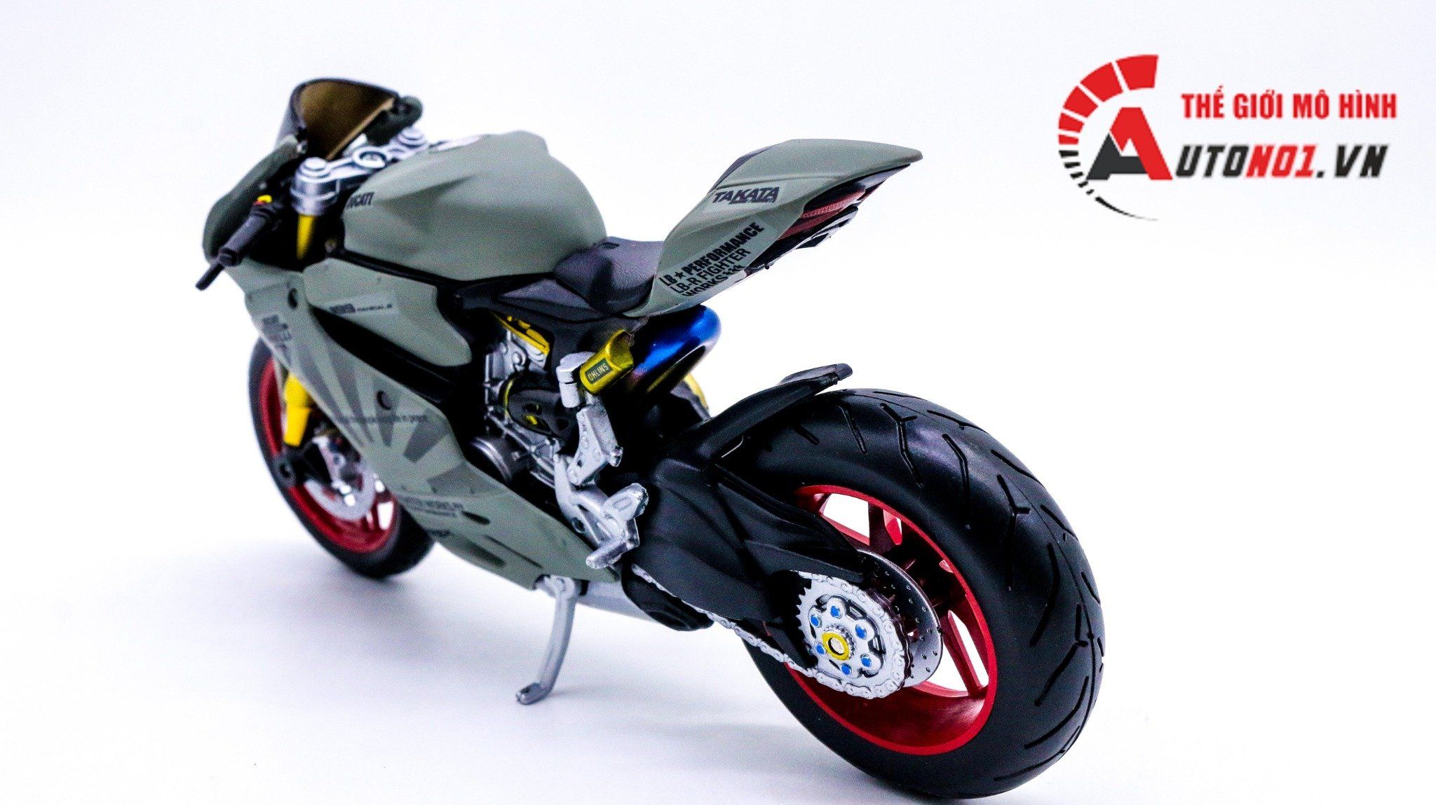  Mô hình xe độ Ducati 1199 Panigale S Liberty Walk Gray Custom 1:12 Autono1 D220a 