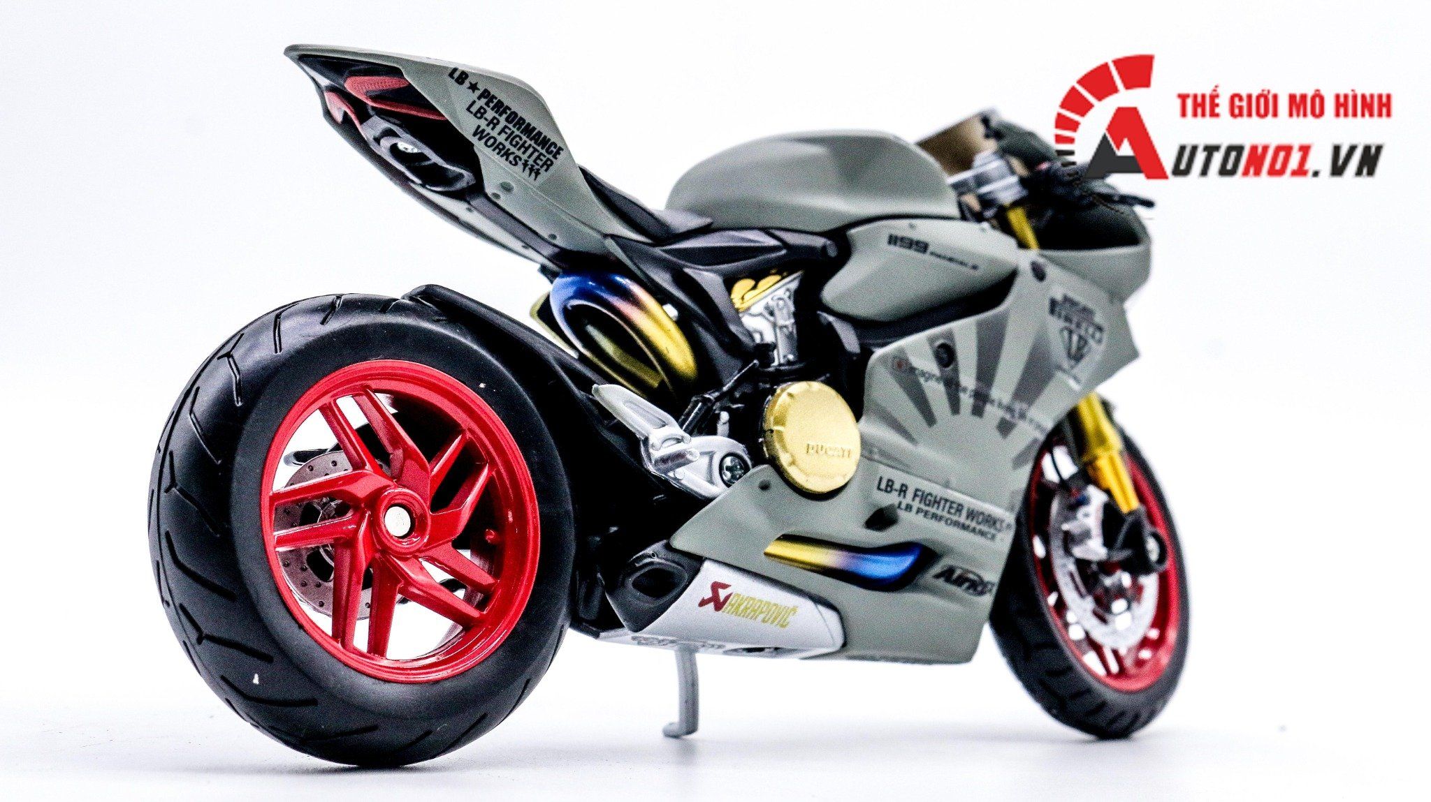  Mô hình xe độ Ducati 1199 Panigale S Liberty Walk Gray Custom 1:12 Autono1 D220a 