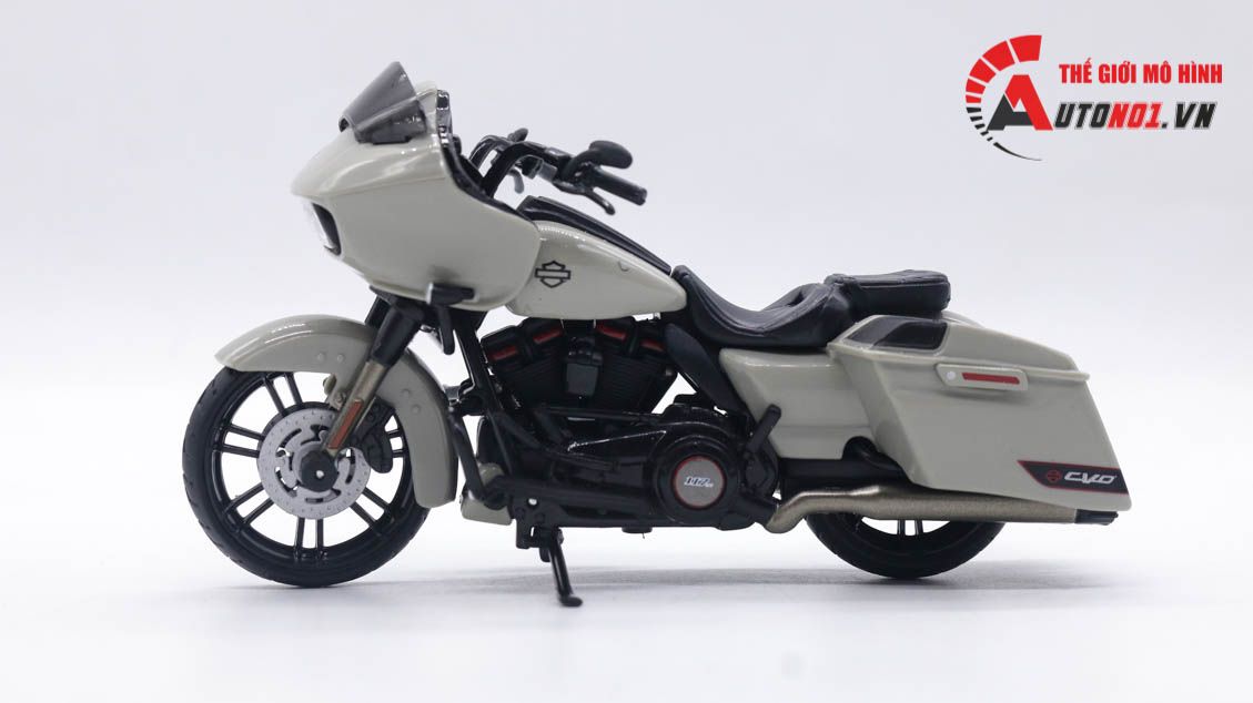  Mô hình xe Harley Davidson 2018 cvo road glide white 1:18 Maisto 7373K 