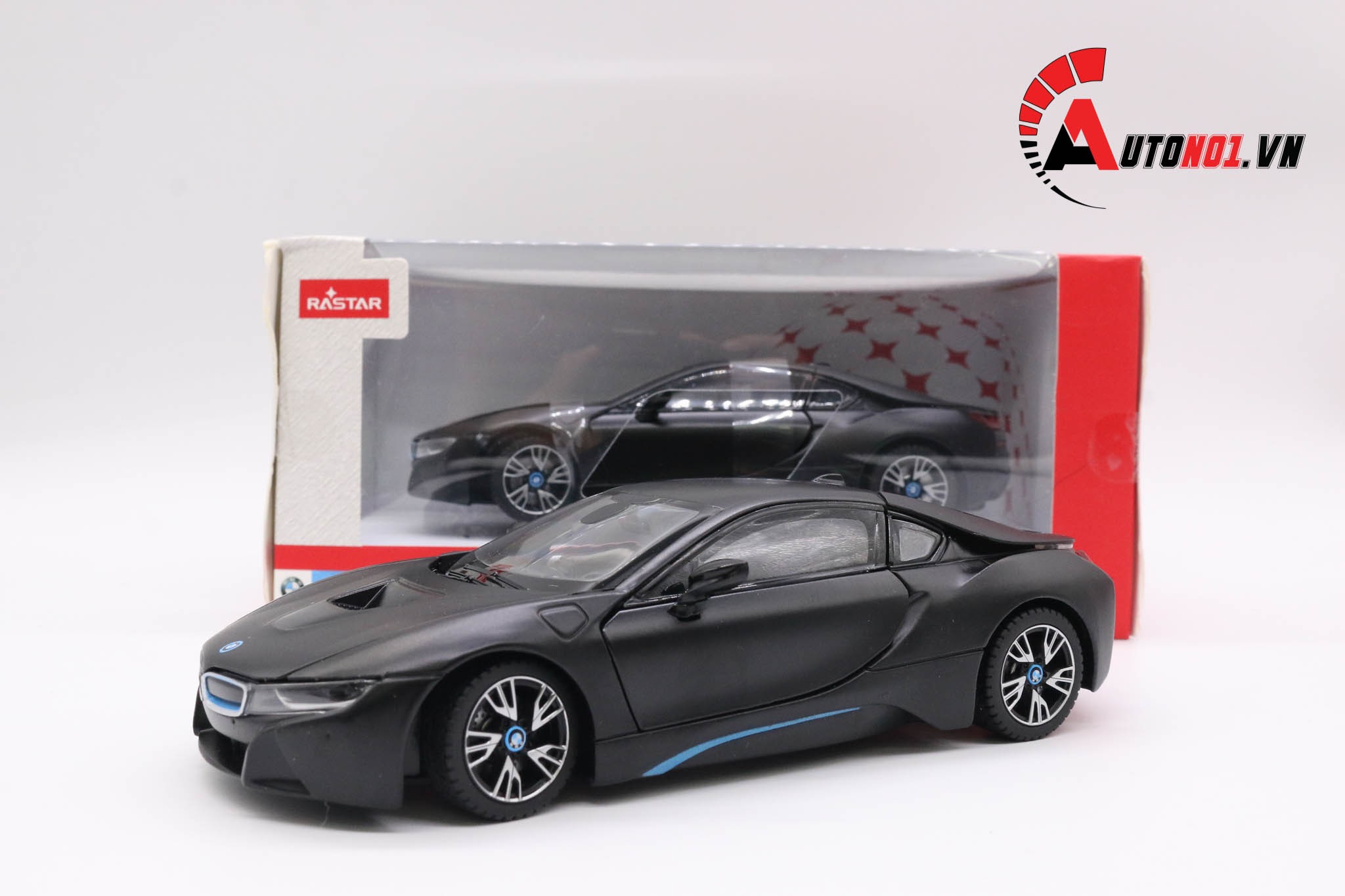  Mô hình xe Bmw I8 đánh lái được full open 1:24 Rastar 3661 