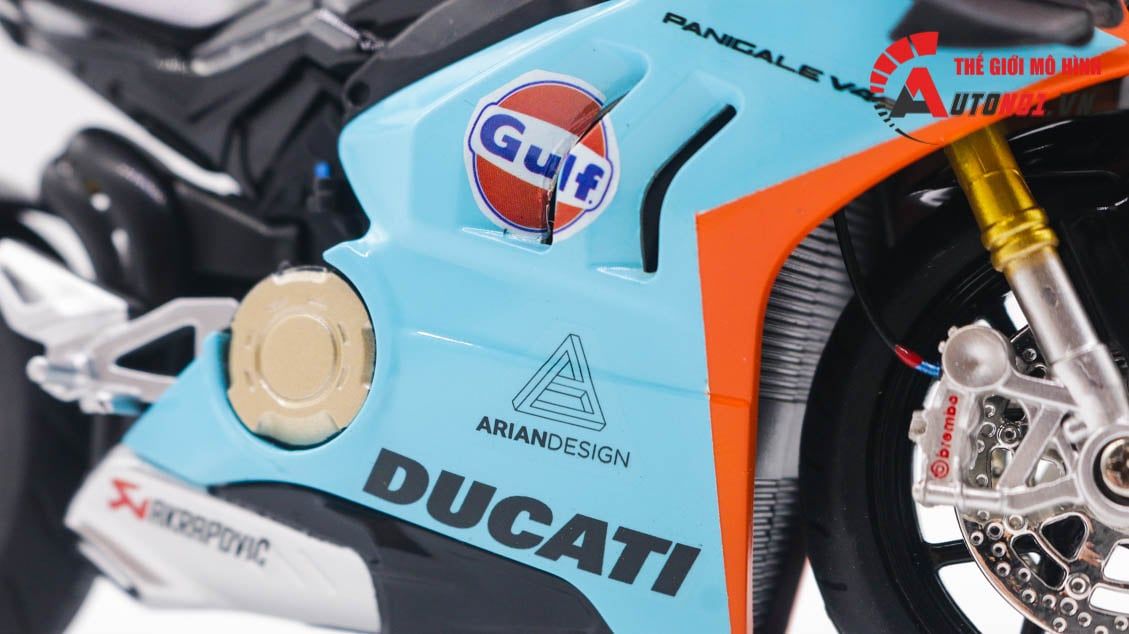  Mô hình xe độ Ducati panigale v4s Gulf v2 tỉ Lệ 1:12 Autono1 D222P 