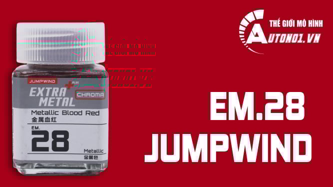  Lacquer em.28 metallic blood red sơn mô hình màu đỏ sậm kim loại 18ml Jumpwind EM28 