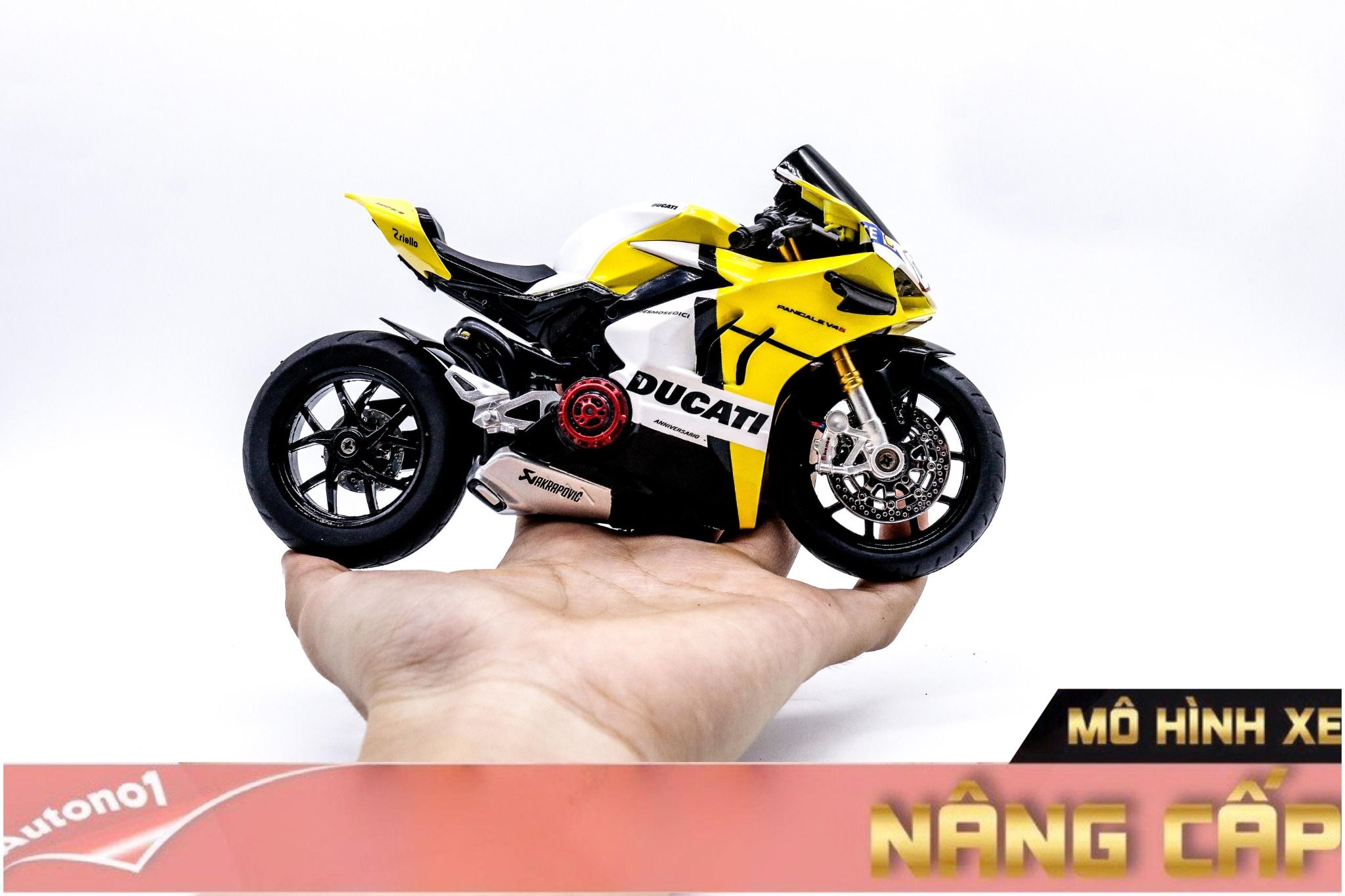  Mô hình xe độ Ducati V4s Advance Nồi Khô Tỉ Lệ 1:12 Autono1 D223A 