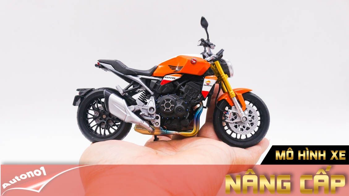  Mô hình xe Honda CB1000R độ Repsol tỉ lệ 1:12 Autono1 Welly D140A 