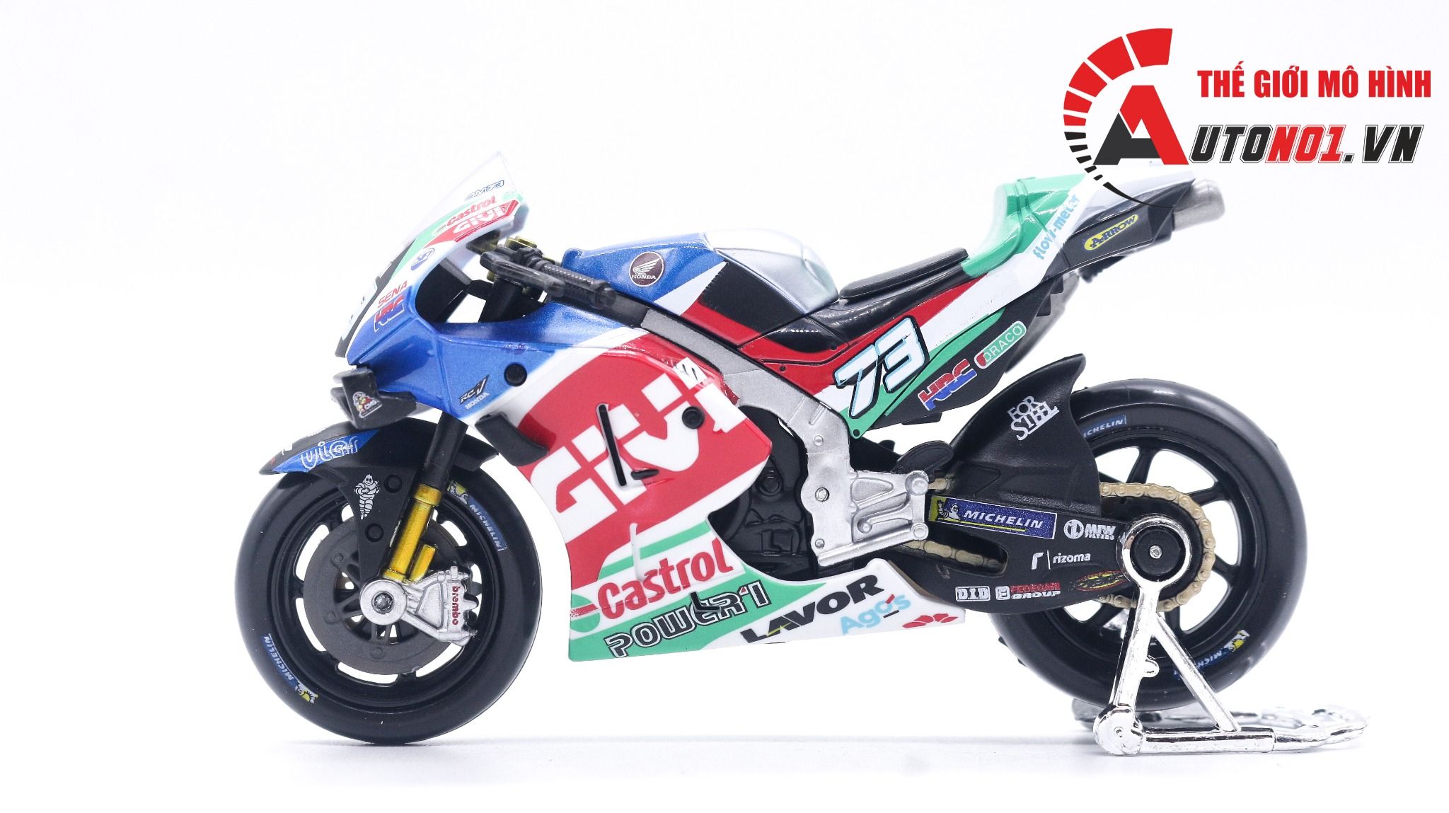 Mô hình xe mô tô GP Honda Team LCR 2021 tỉ lệ 1:18 Maisto 8127