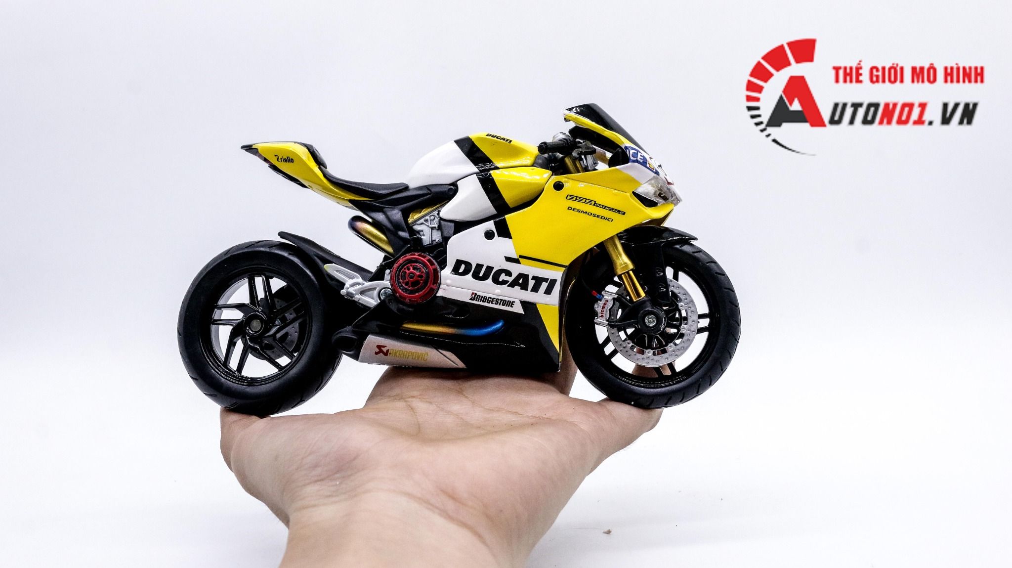  Mô hình xe độ Ducati 899 Panigale Nồi Khô Tỉ Lệ 1:12 Autono1 D077 