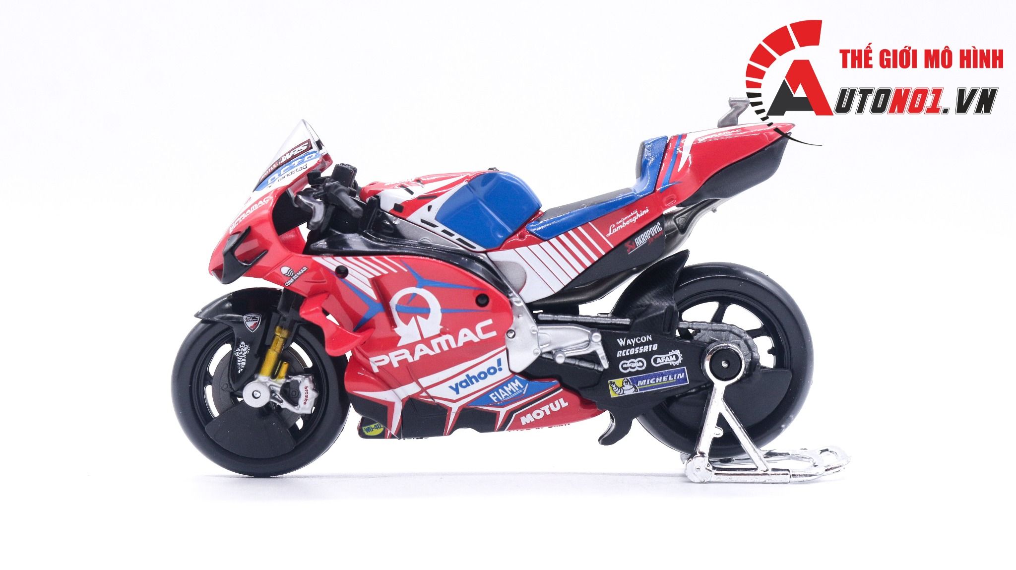  Mô hình xe mô tô GP Ducati Desmoscidici Pramac Racing 2021 tỉ lệ 1:18 Maisto 8124 