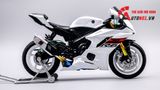  Mô hình xe độ Yamaha Yzf R6 2020 White Custom Pô Akrapovic 1:12 Autono1 Welly D207A 