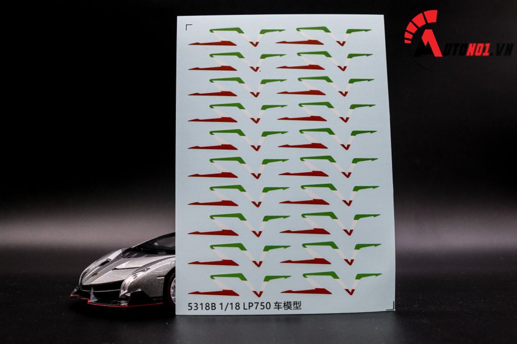 DECAL NƯỚC LAMBORGHINI SV LP750 1:18 5318B DC096