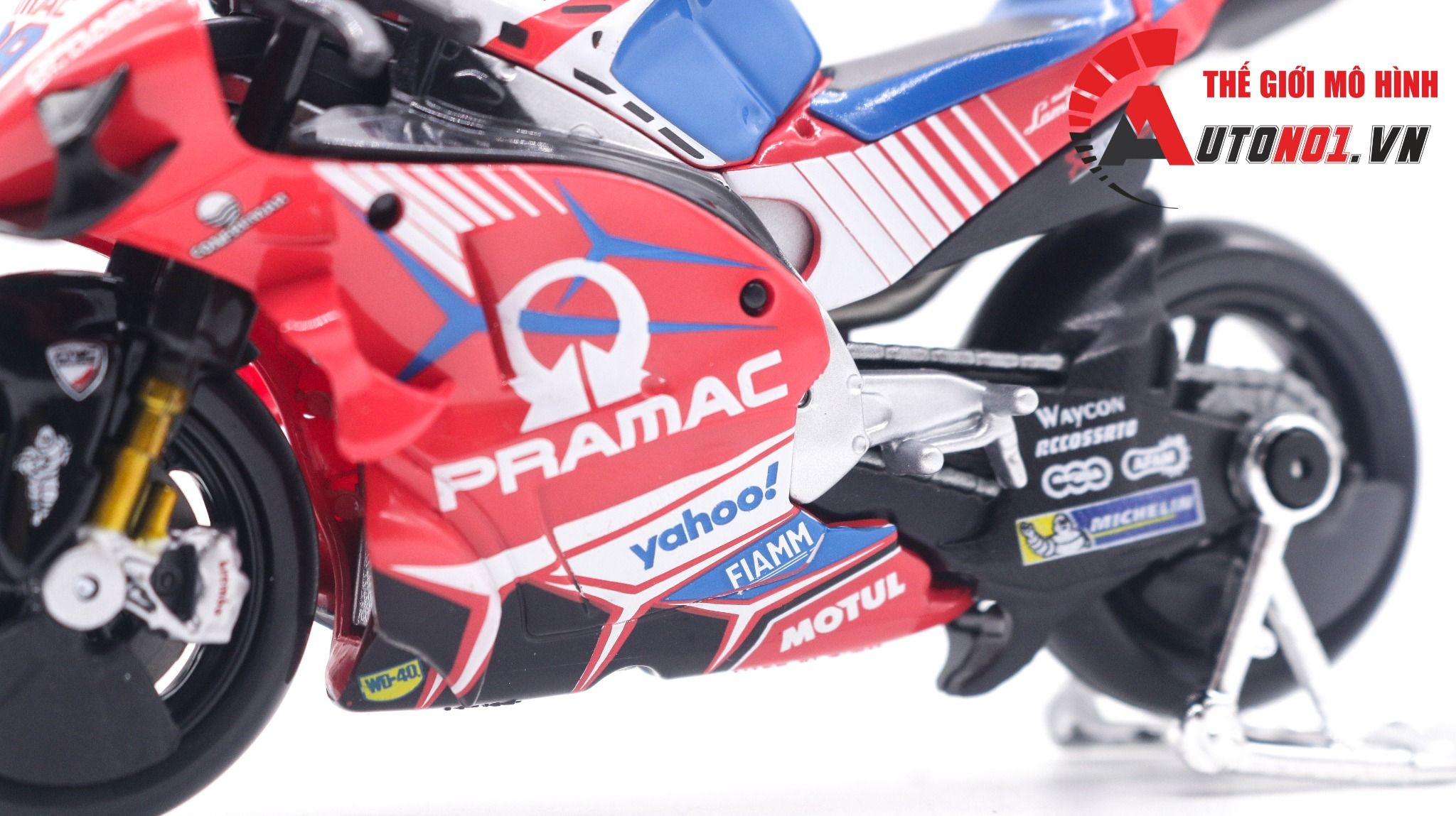  Mô hình xe mô tô GP Ducati Desmoscidici Pramac Racing 2021 tỉ lệ 1:18 Maisto 8124 