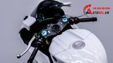  Mô hình xe độ Yamaha Yzf R6 2020 White Custom Pô Akrapovic 1:12 Autono1 Welly D207A 