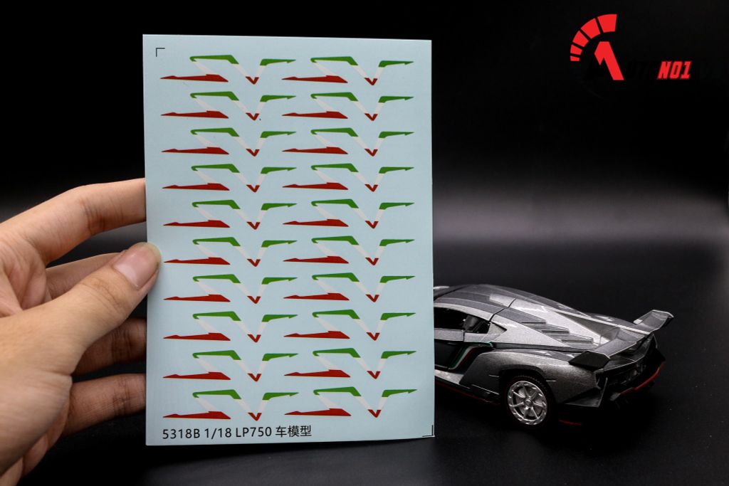 DECAL NƯỚC LAMBORGHINI SV LP750 1:18 5318B DC096