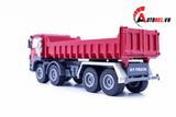  Mô hình xe kim loại xe ben chở cát , đá , than red 1:50 alloy 6095 