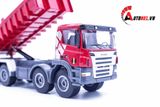  Mô hình xe kim loại xe ben chở cát , đá , than red 1:50 alloy 6095 