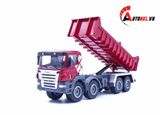  Mô hình xe kim loại xe ben chở cát , đá , than red 1:50 alloy 6095 