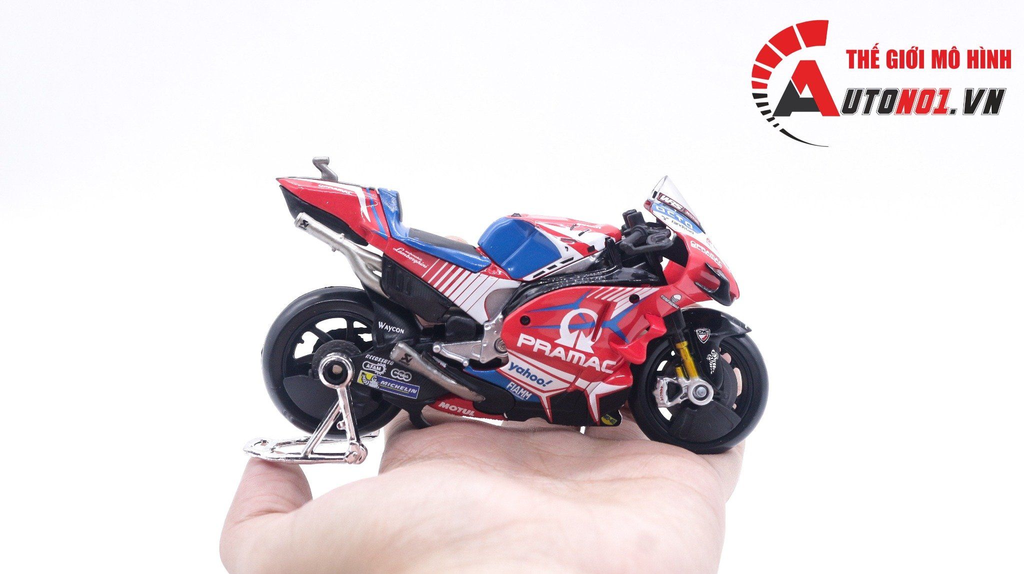  Mô hình xe mô tô GP Ducati Desmoscidici Pramac Racing 2021 tỉ lệ 1:18 Maisto 8124 