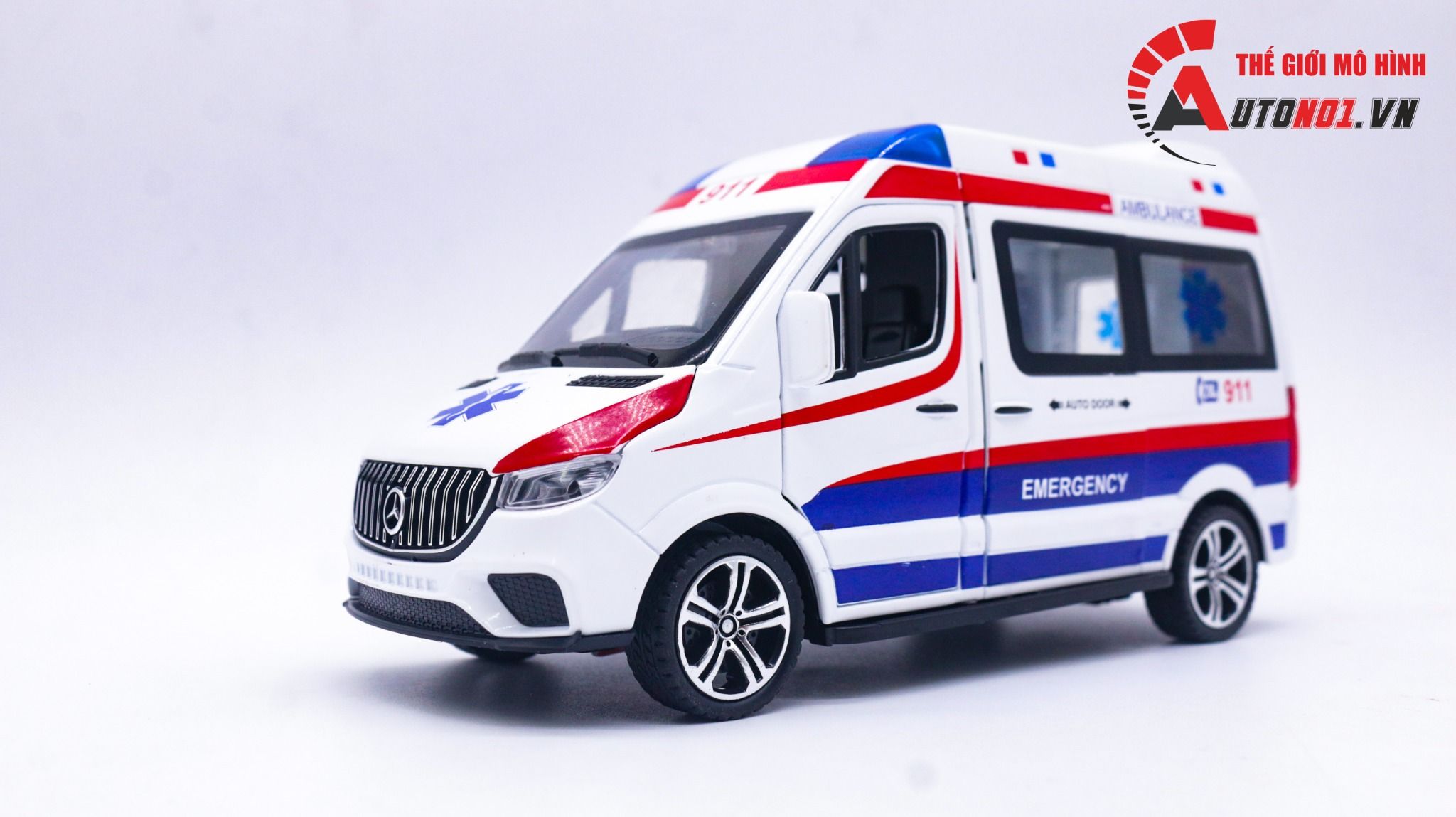  Mô hình xe chuyên dụng Mercedes Benz Sprinter tỉ lệ 1:24 Miniauto OT145 