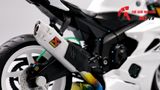  Mô hình xe độ Yamaha Yzf R6 2020 White Custom Pô Akrapovic 1:12 Autono1 Welly D207A 