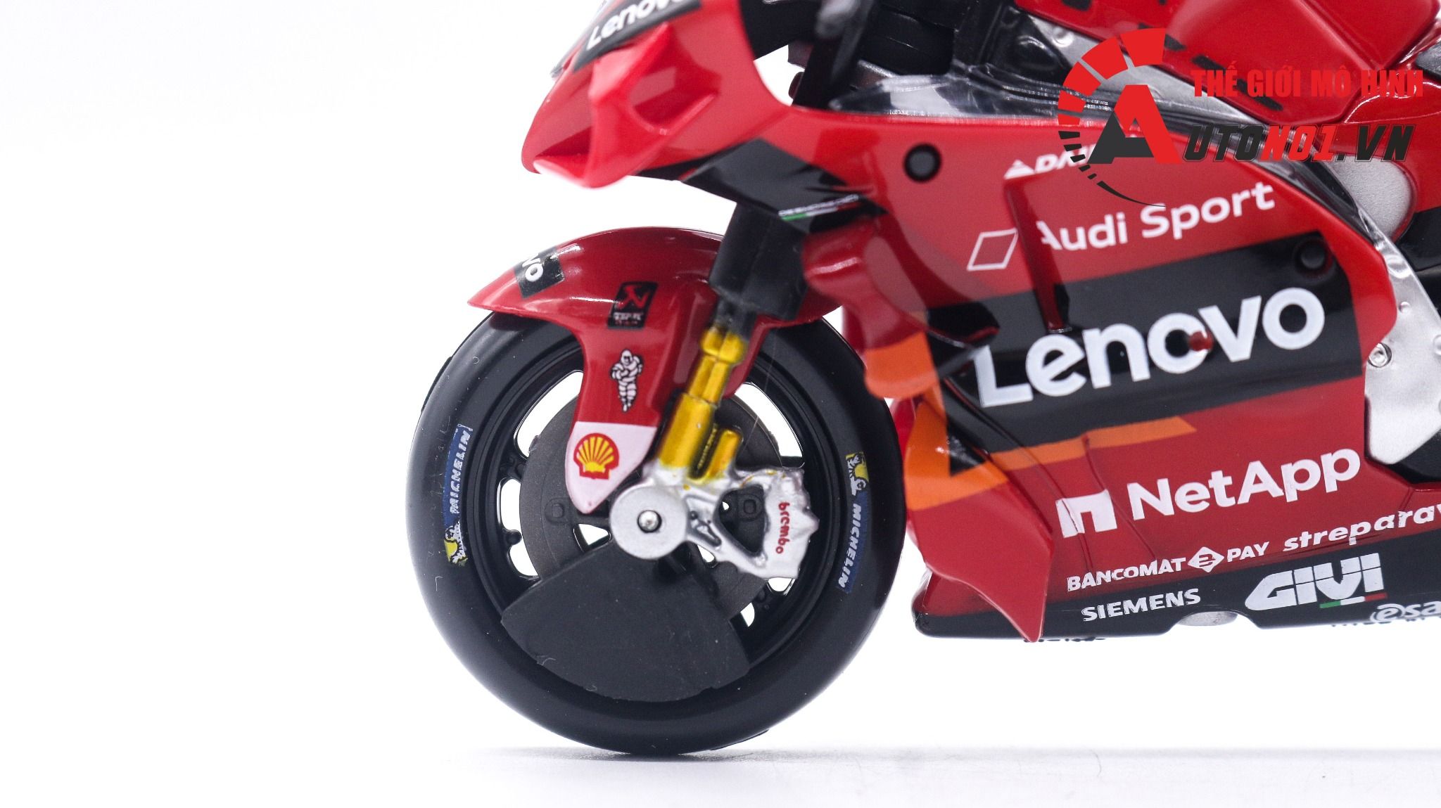  Mô hình xe mô tô GP Ducati Desmoscidici Lenovo Racing 2022 tỉ lệ 1:18 Maisto 8125 