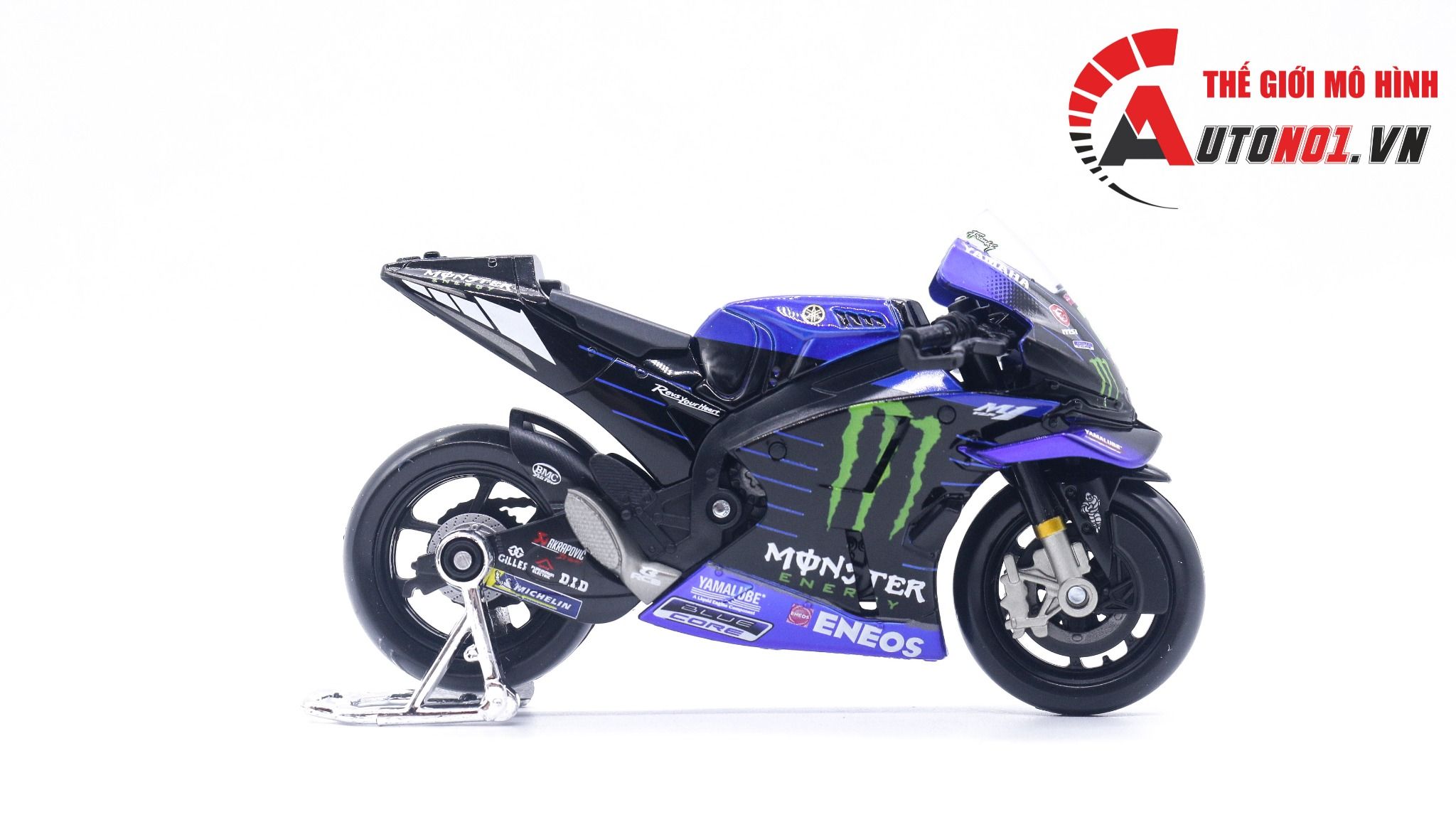  Mô hình xe mô tô GP M1 Yamaha Monster Energy Racing 2022 tỉ lệ 1:18 Maisto 8126 