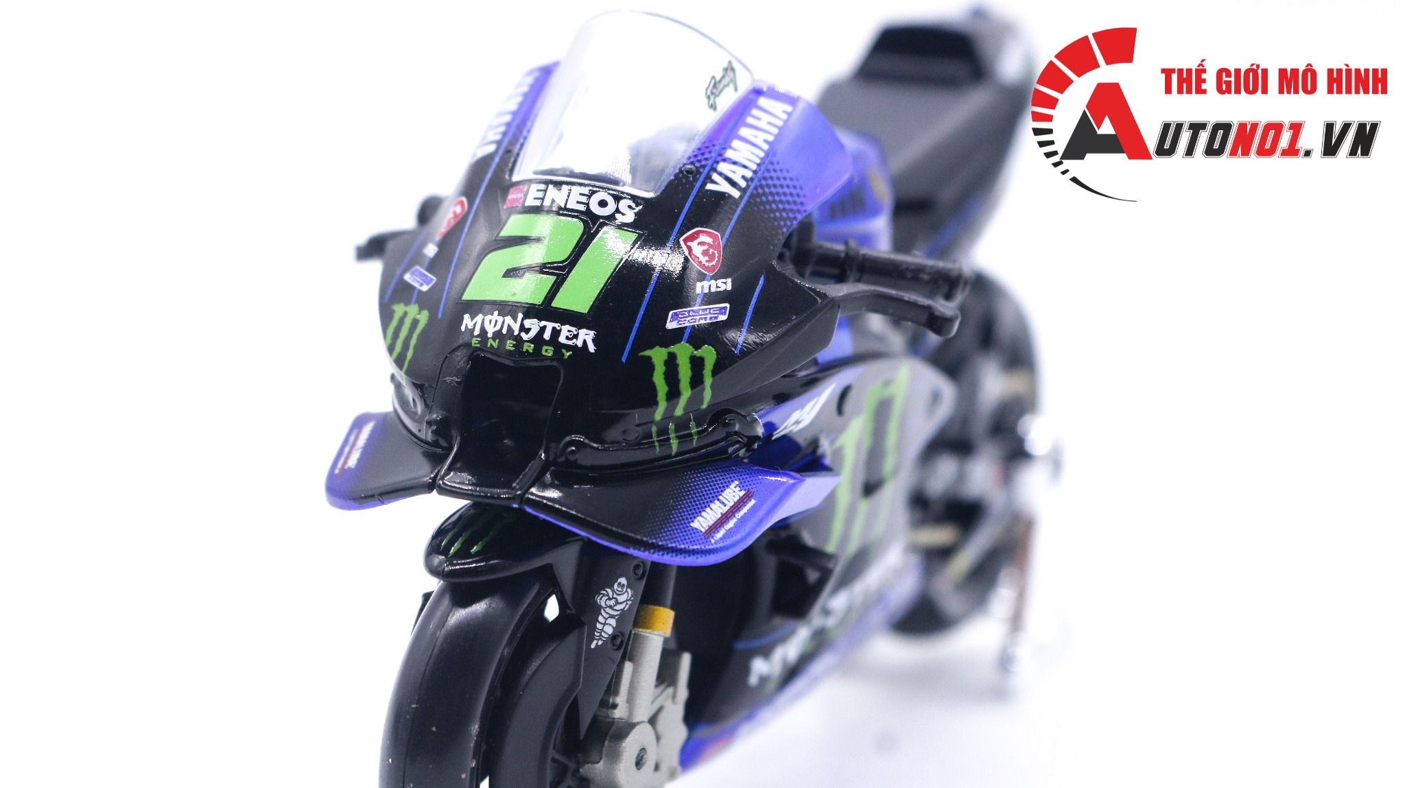  Mô hình xe mô tô GP M1 Yamaha Monster Energy Racing 2022 tỉ lệ 1:18 Maisto 8126 