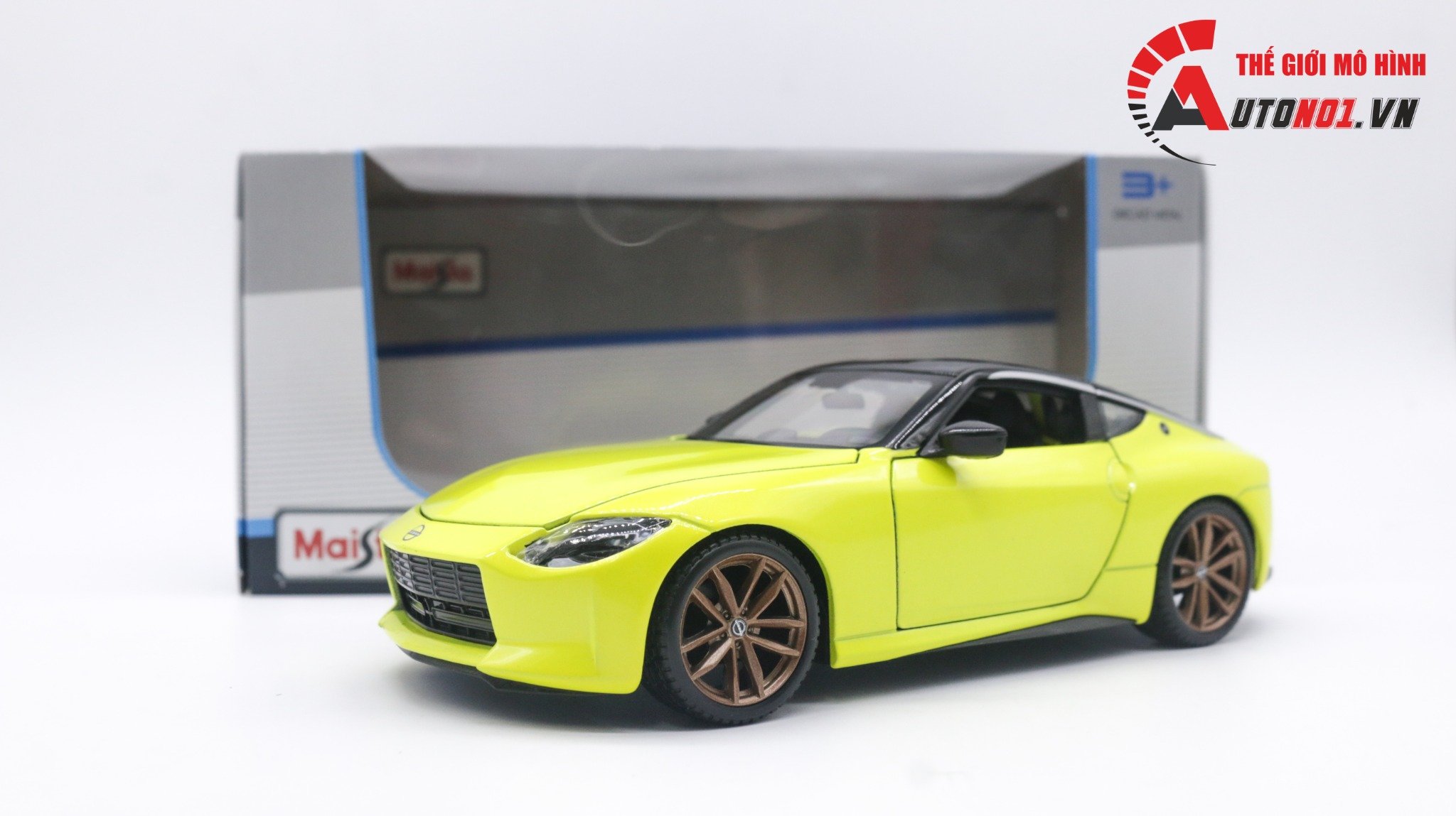  Mô hình xe ô tô Nissan Z 2023 Yellow tỉ lệ 1:24 Maisto OT150 