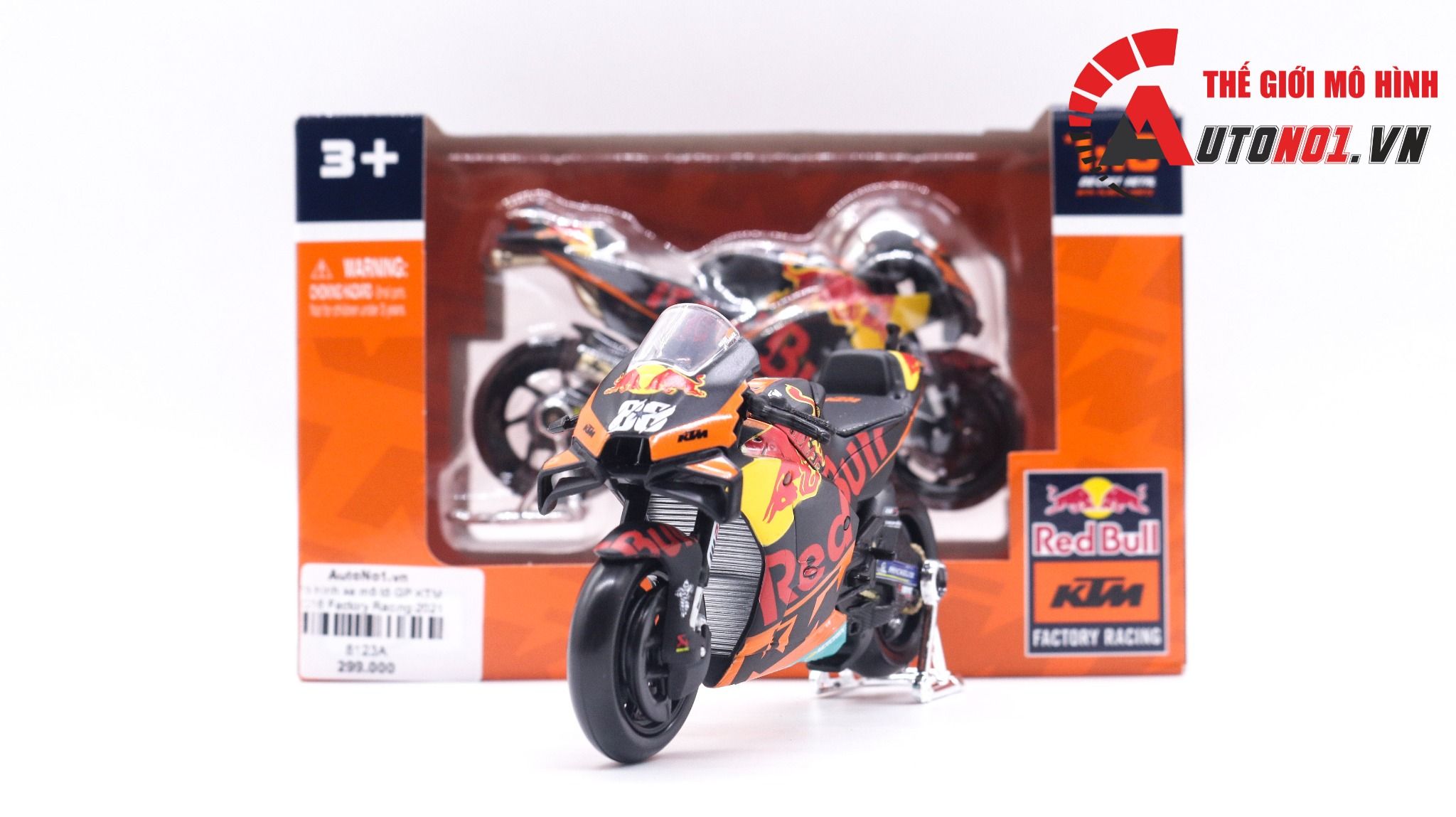  Mô hình xe mô tô GP KTM RC16 Factory Racing 2021 Redbull team tỉ lệ 1:18 Maisto 8123 