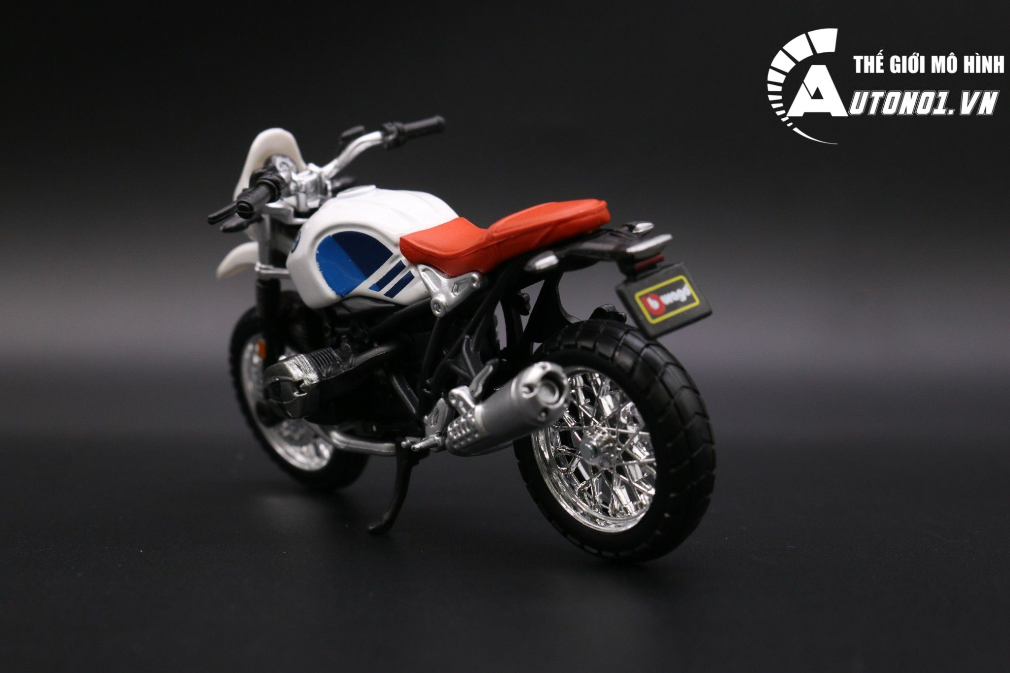  Mô hình xe Bmw r nine t urban gs 1:18 Bburago MT079 