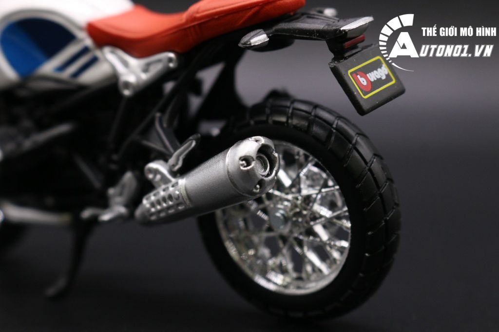 MÔ HÌNH XE BMW R NINE T URBAN GS 1:18 BBURAGO 6681