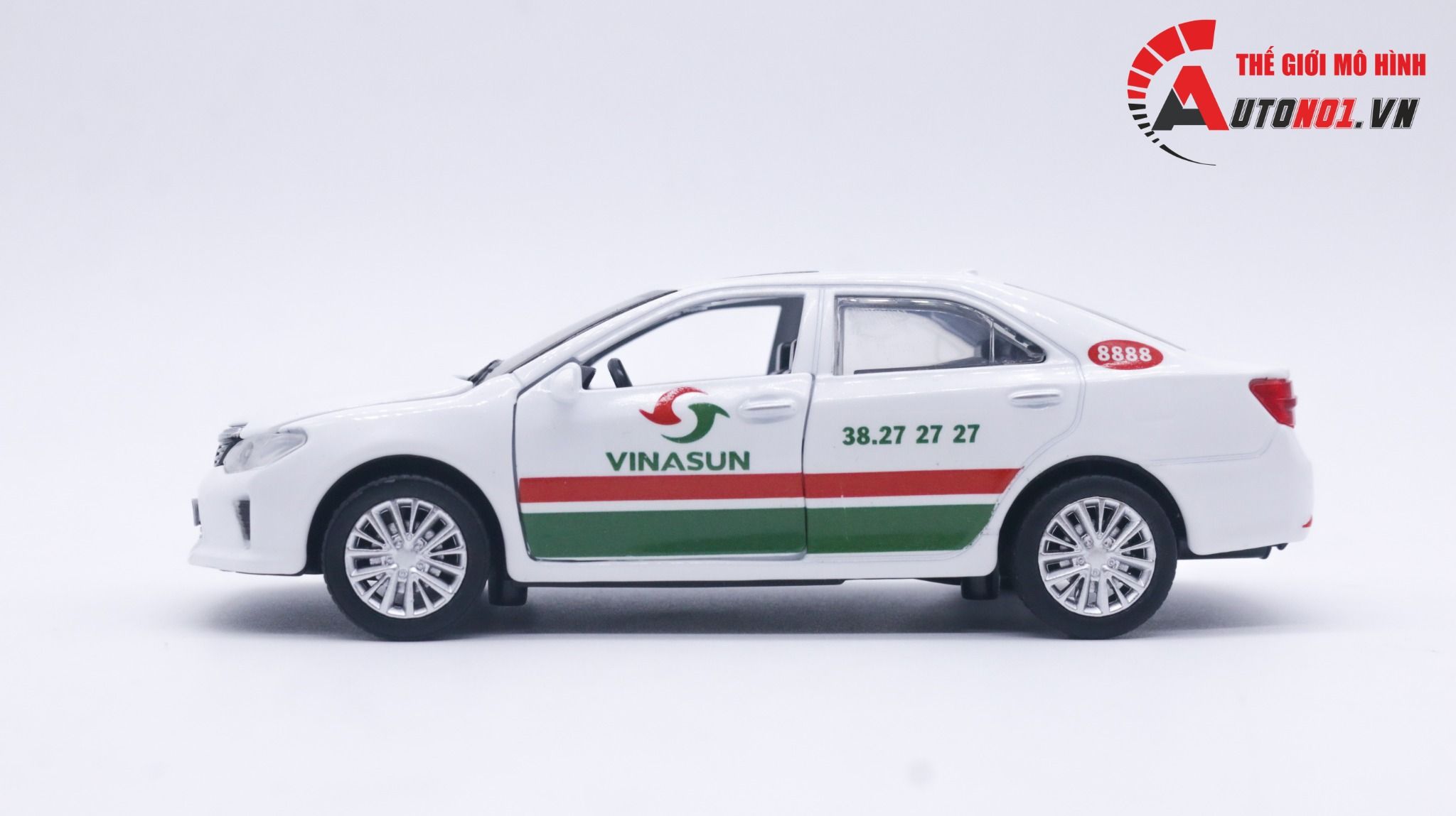  Mô hình xe độ dịch vụ taxi Vinasun Toyota Camry 1:32 Alloy Autono1 OT156 