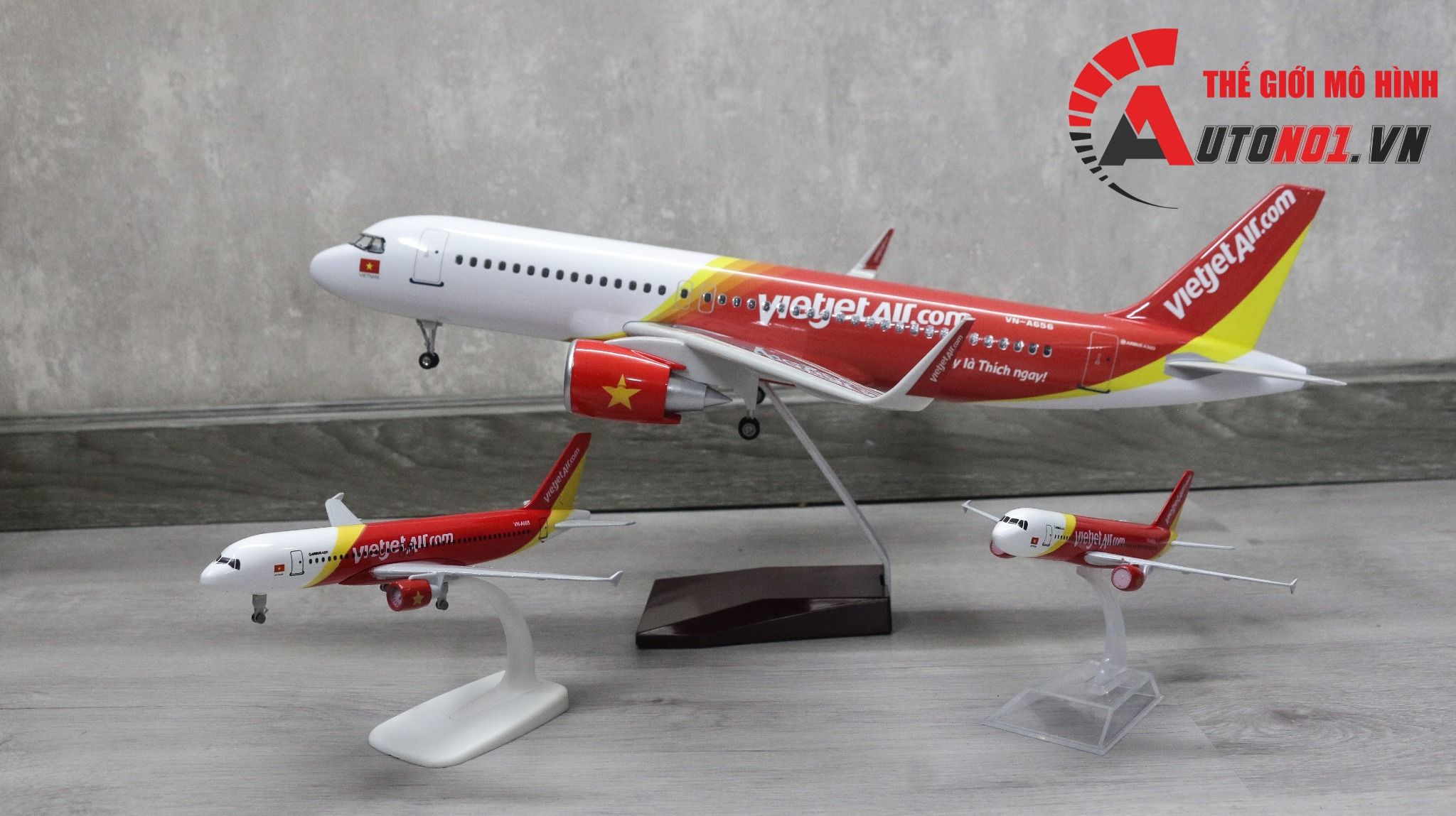 Mô hình máy bay Vietjet Air Airbus A320 47cm MB47003  Cửa Hàng Mô Hình  Autono1vn