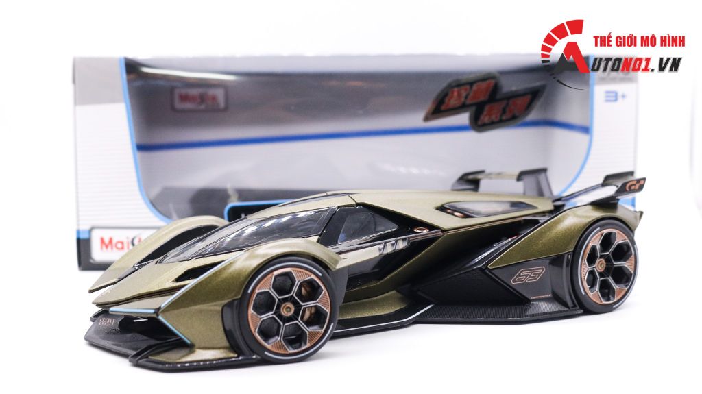 MÔ HÌNH XE LAMBORGHINI V12 VISION GRAN TURISMO GREEN 1:18 MAISTO 7497