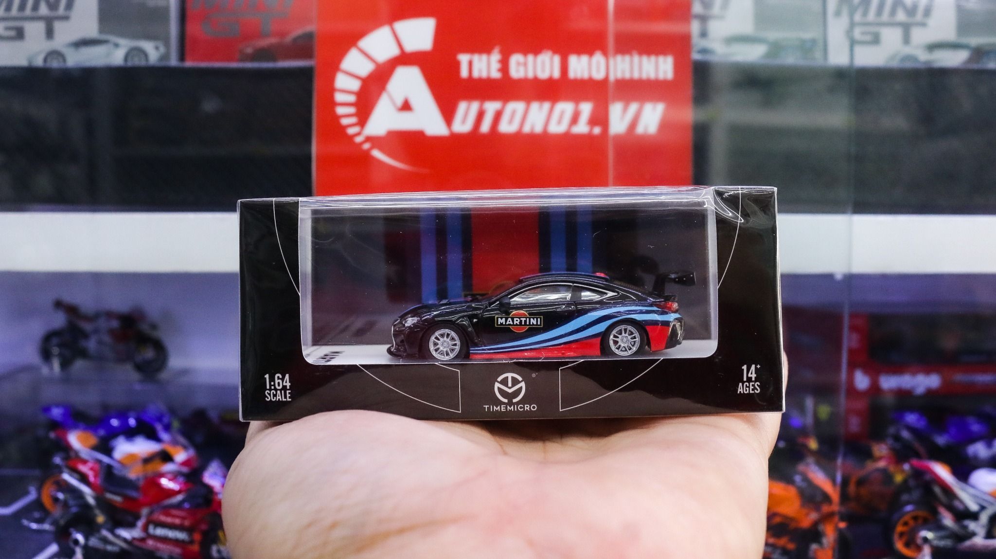  Mô hình xe Lexus Martini Racing black tỉ lệ 1:64 TM641812 Time micro 