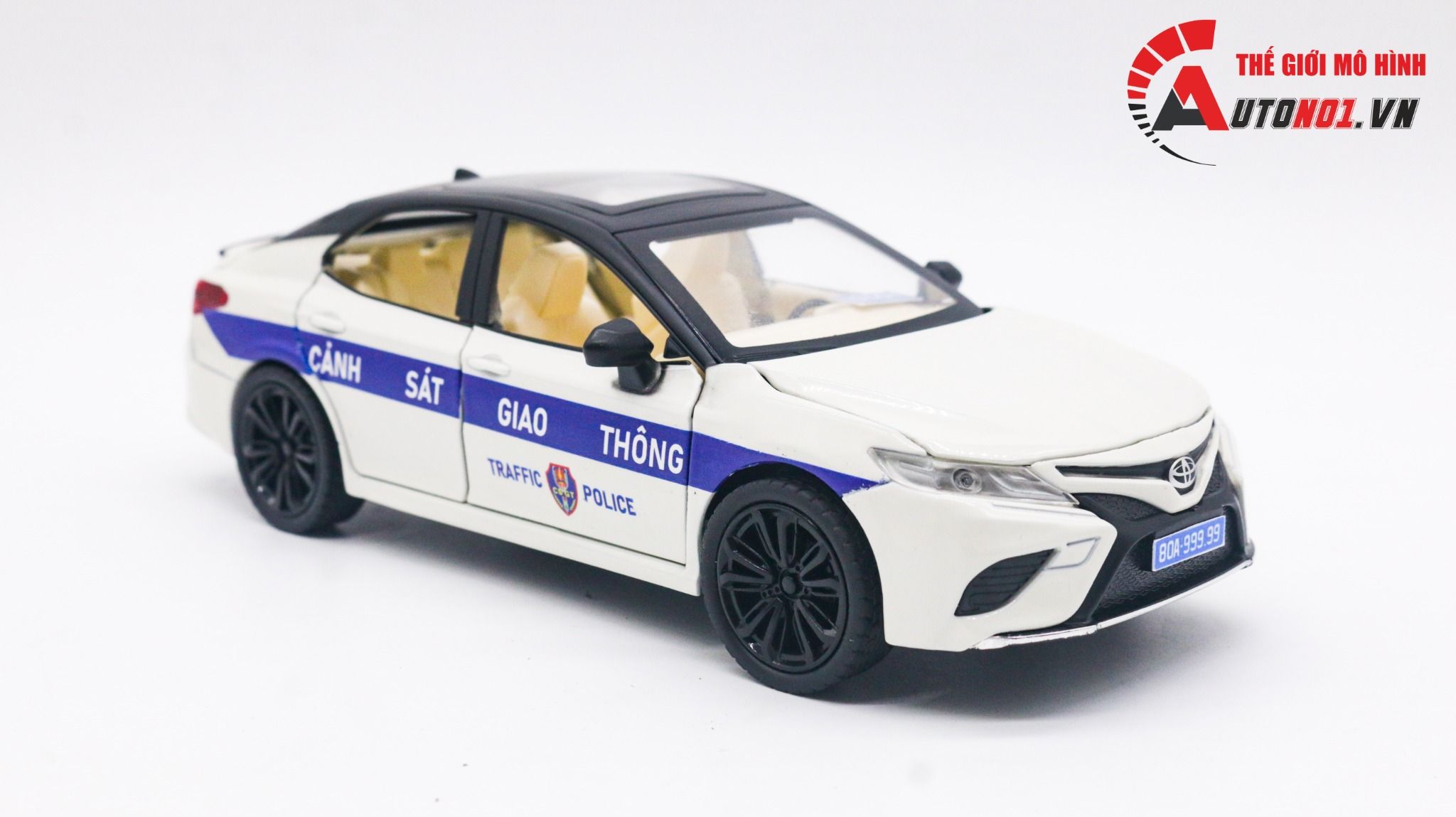  Mô hình xe ô tô độ CSGT Camry full open tỉ lệ 1:24 Chezhi Autono1 OT180 