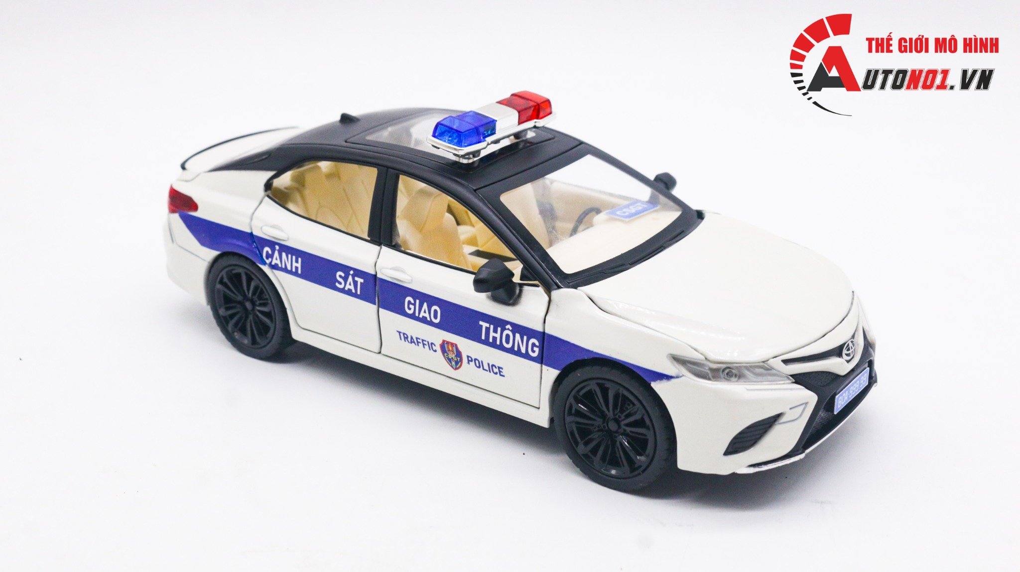  Mô hình xe ô tô độ CSGT Camry full open tỉ lệ 1:24 Chezhi Autono1 OT180 