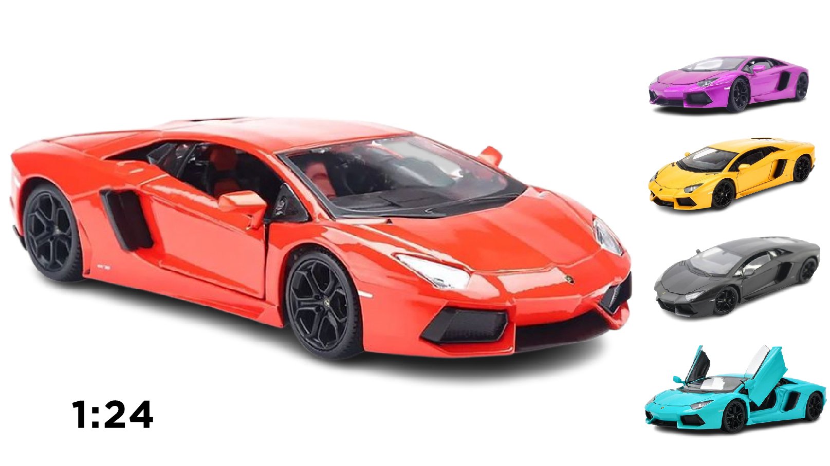  Mô hình xe Lamborghini Aventador Lp700-4 tỉ lệ 1:24 Welly OT24004 