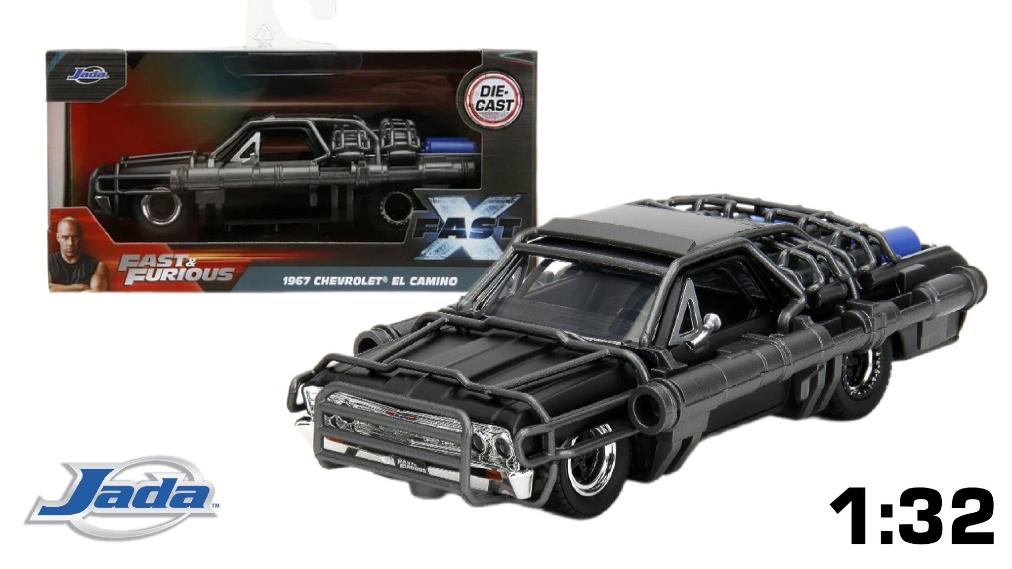  Mô hình xe Chevrolet® El Camino 1967 Fast & Furious X tỉ lệ 1:32 Jada 24075 