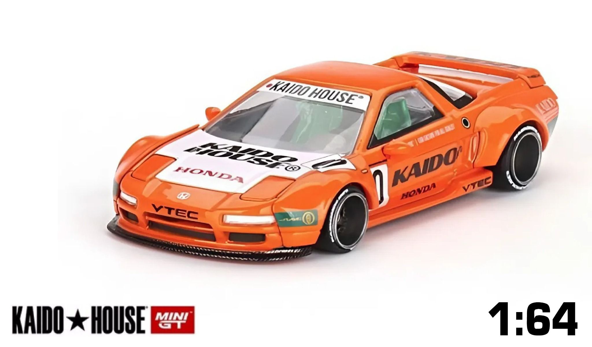  Mô hình xe Honda NSX Kaido Racing V1 Orange tỉ lệ 1:64 Kaido House KHMG119 