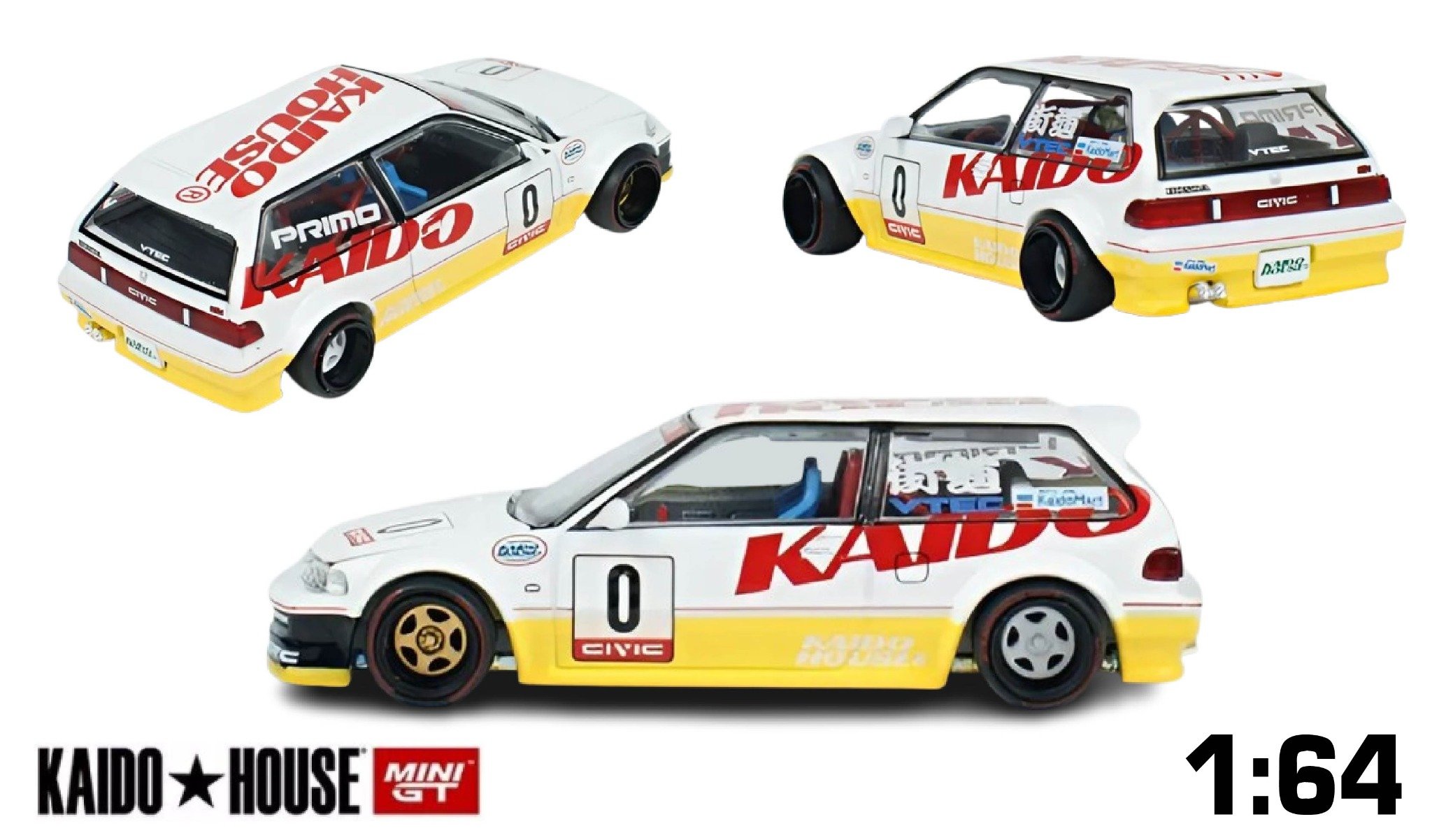  Mô hình xe Honda Civic (EF) Kanjo V1 tỉ lệ 1:64 Kaido House KHMG139 
