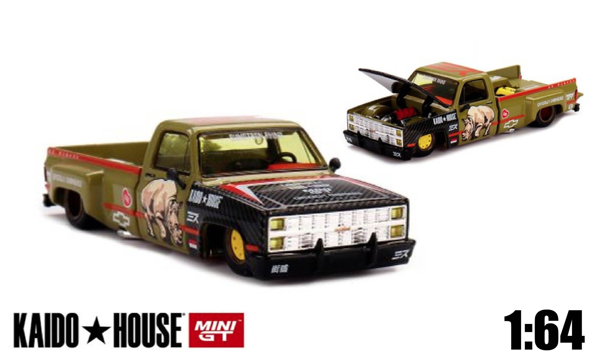  Mô hình xe Chevrolet Silverado “Sumatran Rhino” tỉ lệ 1:64 Kaido House KHMG153 