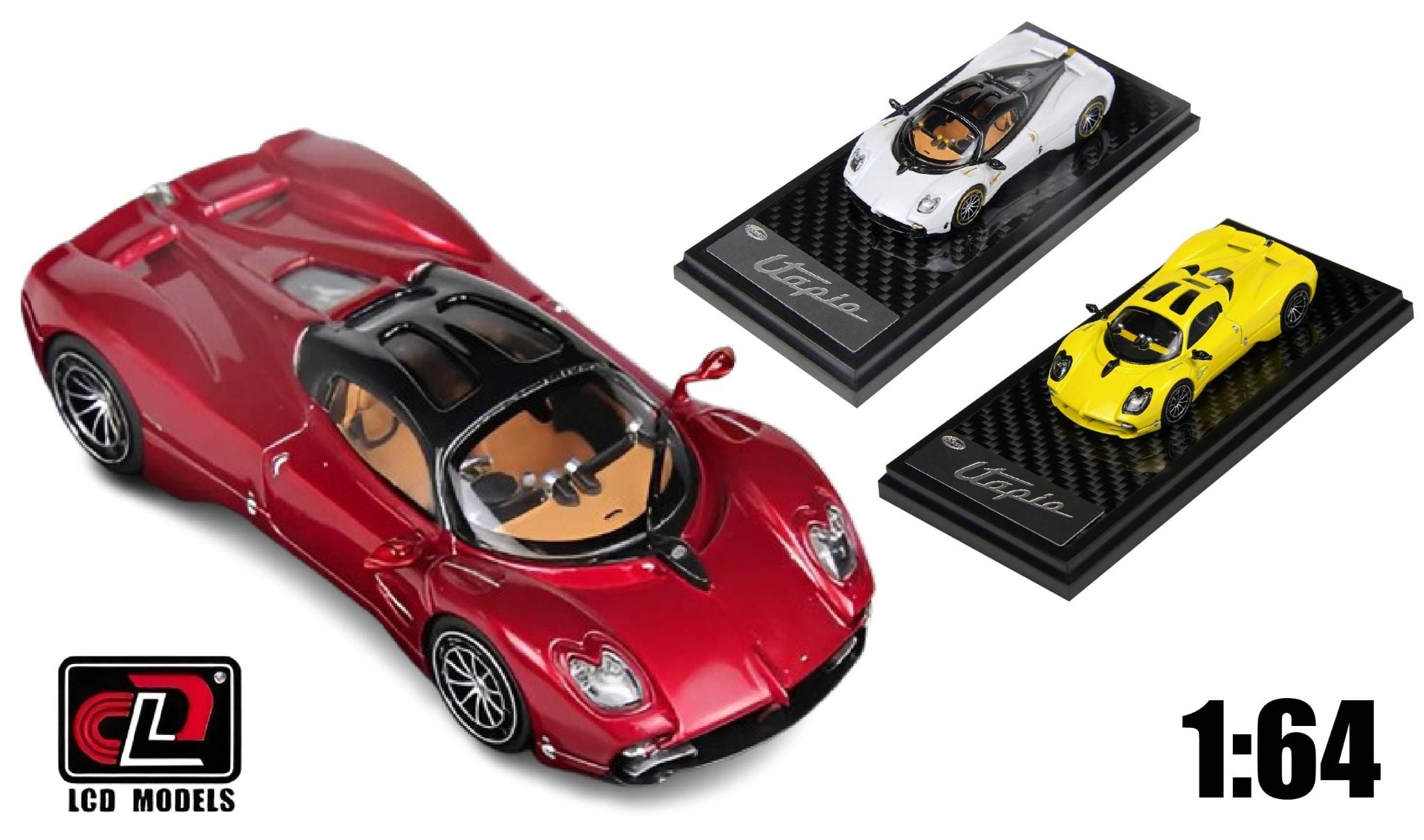 新発売 全開閉 LCD モデル 1/43 パガーニ Utopia ミニカー 新発売 全