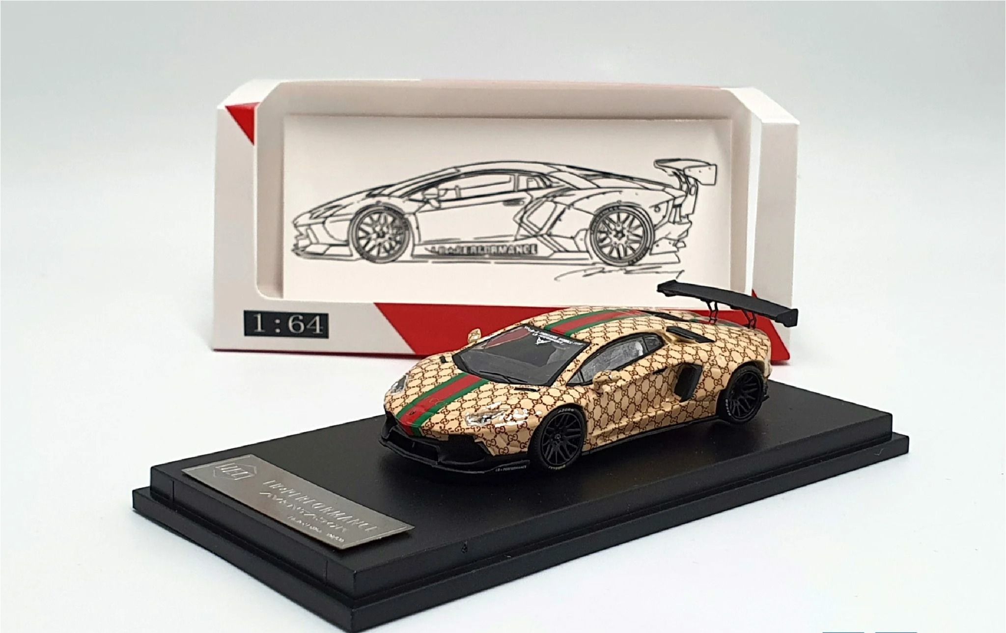  Xe mô hình Lamborghini Aventador LB*Performance Gucci 1:64 JEC J64-002-GU 