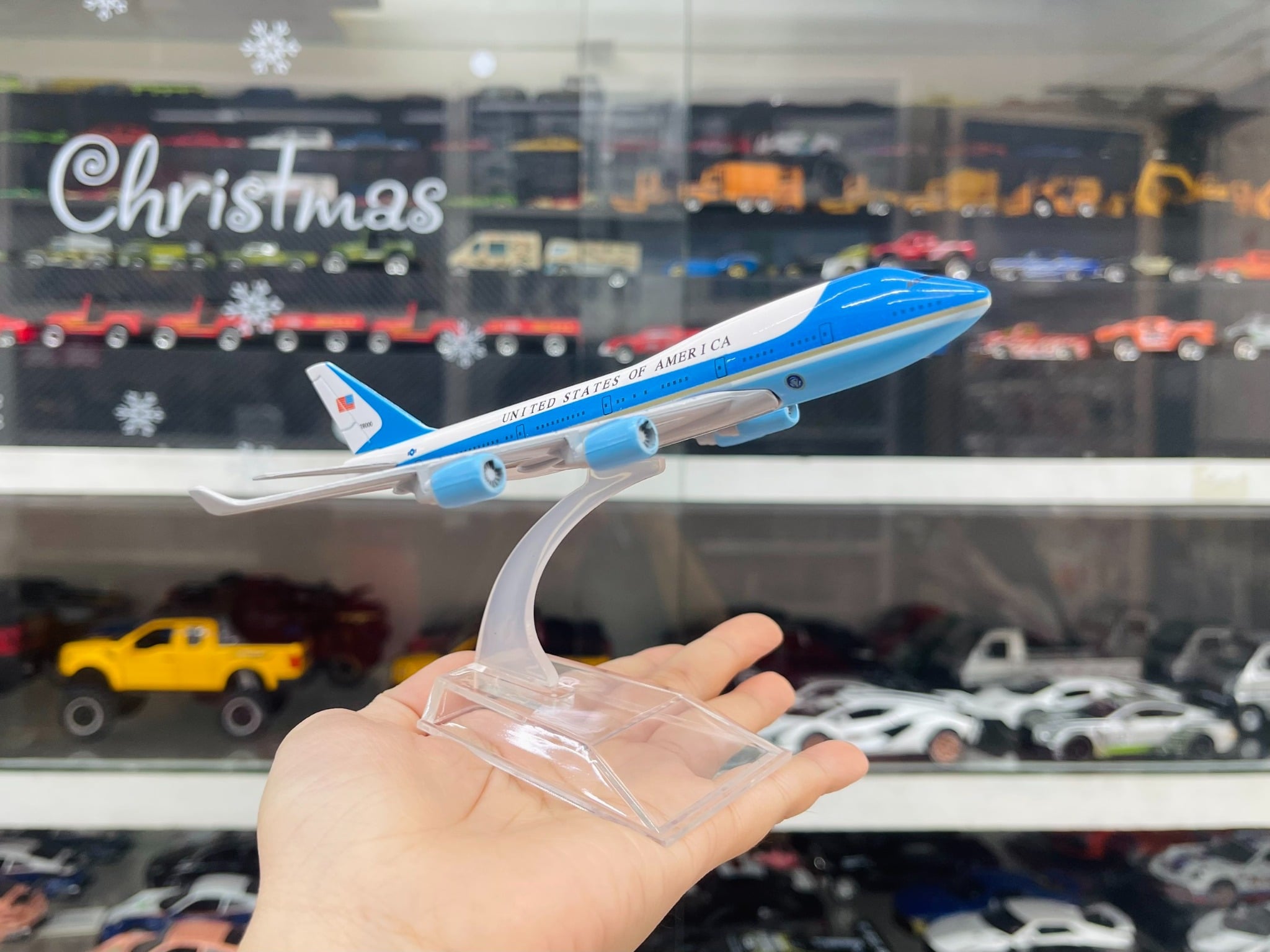  Mô hình máy bay Chuyên cơ tổng thống Mỹ dòng B B747 Air Force One 16cm MB16015 