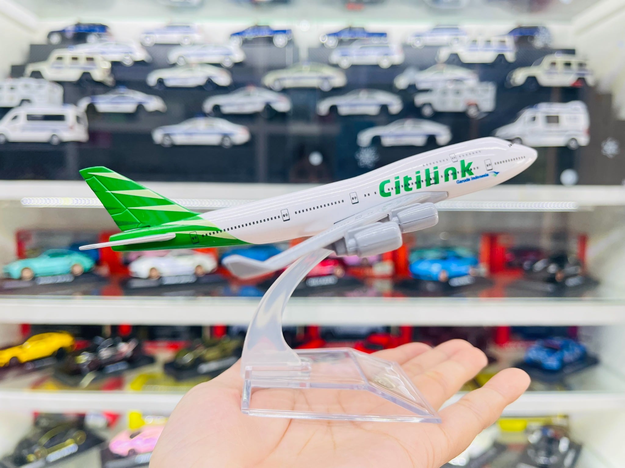  Mô hình máy bay Indonesia Citilink Airways Boeing B747 16cm MB16030 