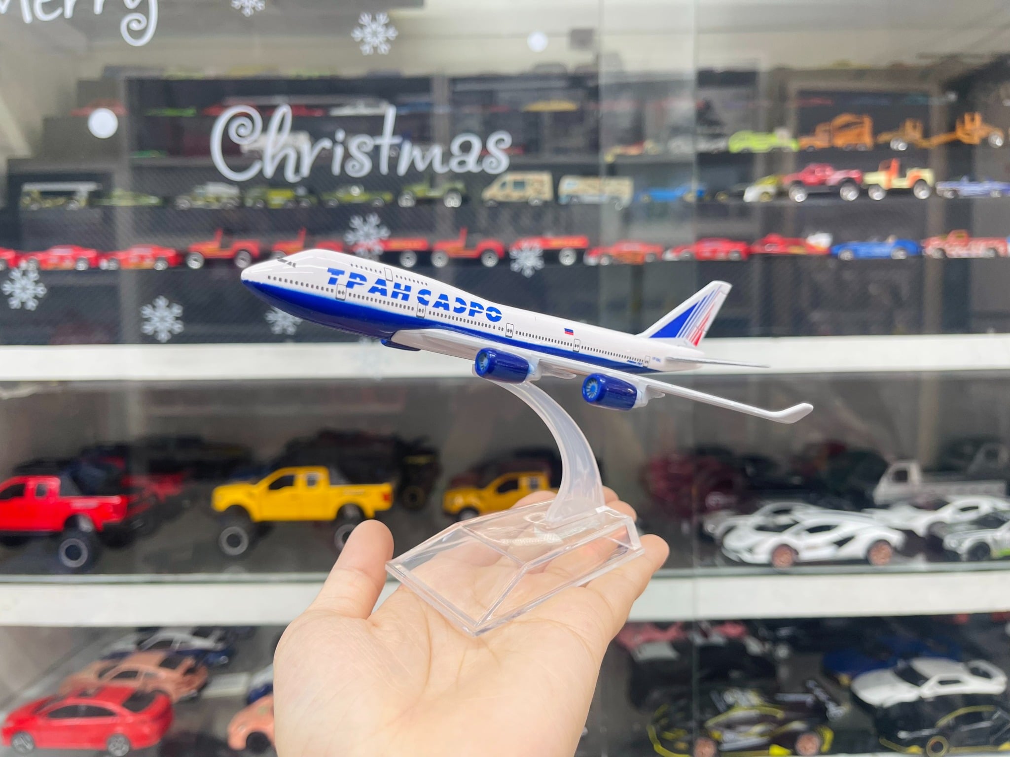  Mô hình máy bay Russian Intercontinental Transaero Airlines TPAH CADPO Boeing B747 16cm MB16035 