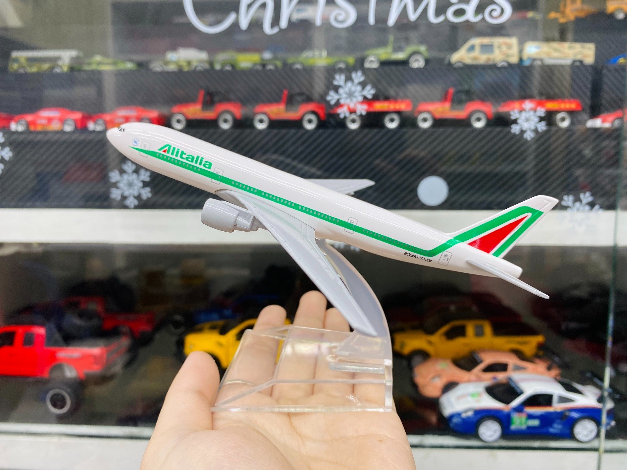  Mô hình máy bay Alitalia Boeing B777 16cm MB16075 