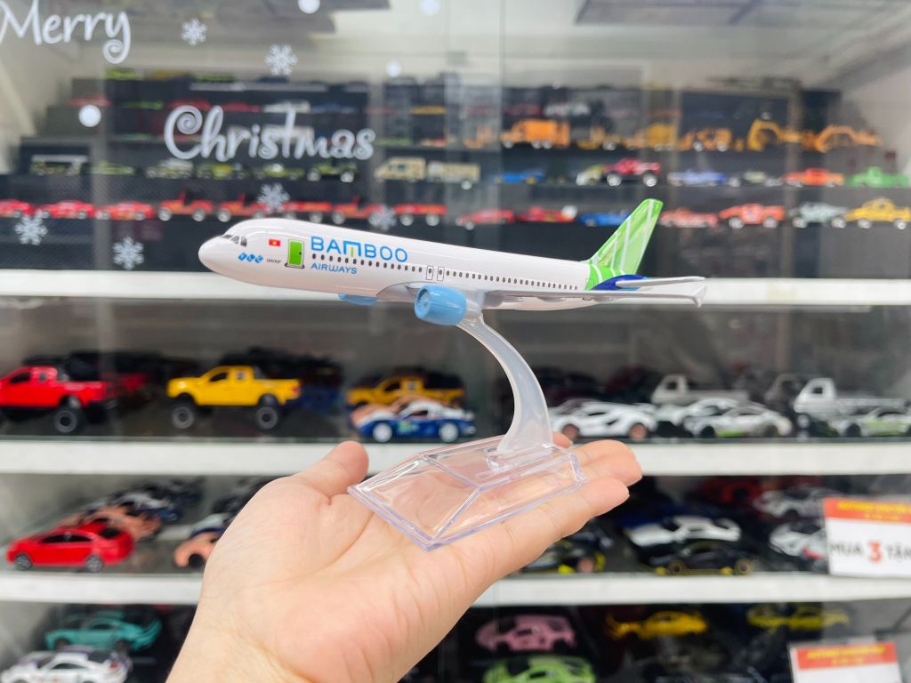 Mô hình máy bay Việt Nam Bamboo Airways Airbus A320 16cm MB16136
